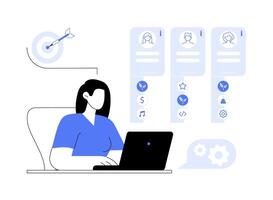 Customer profiling abstract concept illustration. vector
