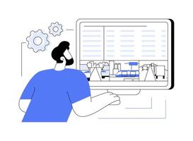 Traffic data abstract concept illustration. vector