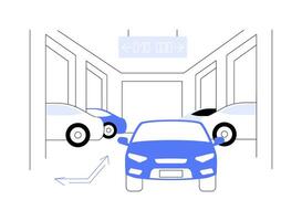 Parking guidance system abstract concept illustration. vector
