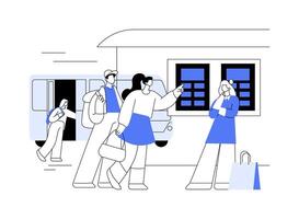 Smart bus stop abstract concept illustration. vector