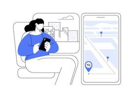 Smart bus app abstract concept illustration. vector