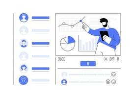Dynamic presentation abstract concept illustration. vector