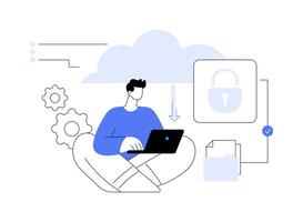 Secure boot abstract concept illustration. vector