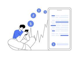 Mining app abstract concept illustration. vector