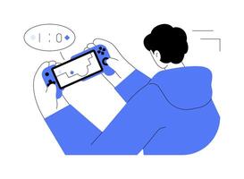 Gaming controller for smartphone abstract concept illustration. vector