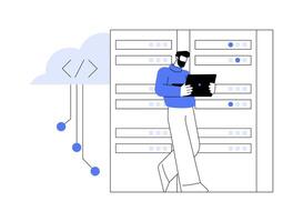 Cloud infrastructure engineer abstract concept illustration. vector