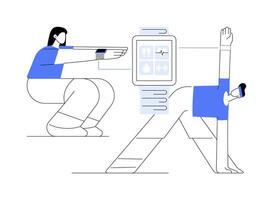 Smartwatch activity tracking features abstract concept illustration. vector