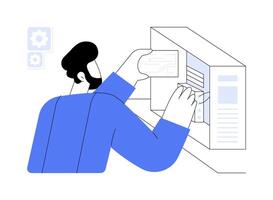 Computer hardware engineer abstract concept illustration. vector