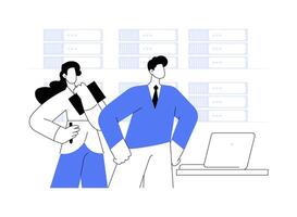 Datacenter manager abstract concept illustration. vector