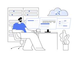 DevOps cloud engineer abstract concept illustration. vector