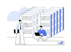 Cloud reliability engineer abstract concept illustration. vector