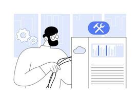 Network system administrator abstract concept illustration. vector