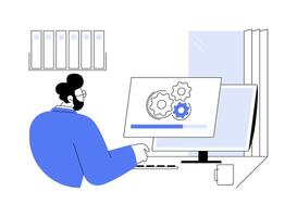 Software installation abstract concept illustration. vector