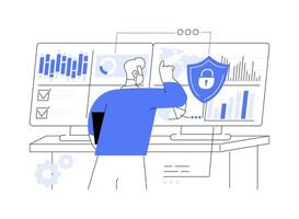 Security engineer abstract concept illustration. vector