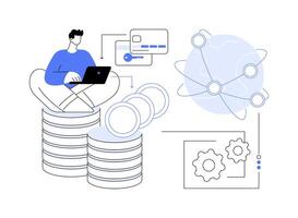 Tokenization abstract concept illustration. vector