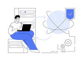 Proxy server abstract concept illustration. vector