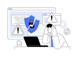 Breach detection abstract concept illustration. vector