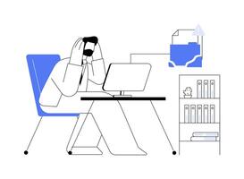 Software problems abstract concept illustration. vector