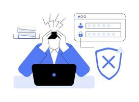 Wrong password abstract concept illustration. vector