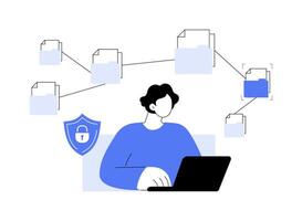 Data access abstract concept illustration. vector