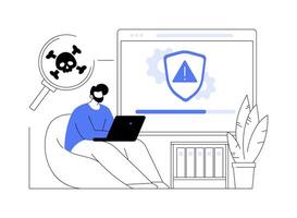 Antivirus software abstract concept illustration. vector