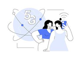 5G streaming abstract concept illustration. vector