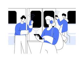 5G public Wi-Fi abstract concept illustration. vector