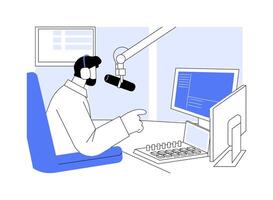 IP broadcasting abstract concept illustration. vector