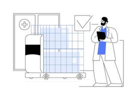 Robotic lifting machines abstract concept illustration. vector