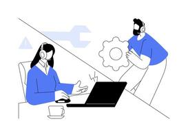 Troubleshooting abstract concept illustration. vector