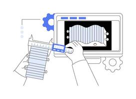 3D printing prototyping abstract concept illustration. vector