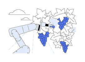Harvesting and picking robots abstract concept illustration. vector