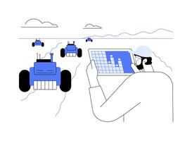 Autonomous seeding abstract concept illustration. vector