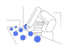 Sorting and packing robots abstract concept illustration. vector