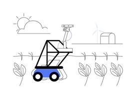 Phenotyping robots abstract concept illustration. vector