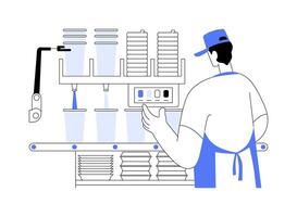Robotic dispensing abstract concept illustration. vector