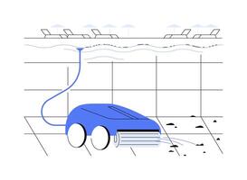 Robotic pool cleaner abstract concept illustration. vector
