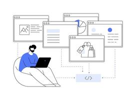 Website scraping abstract concept illustration. vector