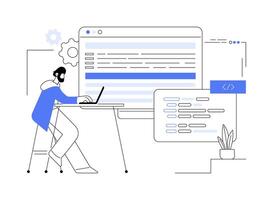 Software development tools abstract concept illustration. vector
