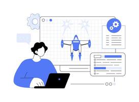 game design software abstract concept illustration. vector