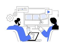 editing software abstract concept illustration. vector