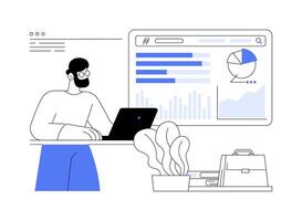 SEO analysis software abstract concept illustration. vector