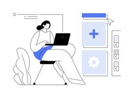 Website builder abstract concept illustration. vector