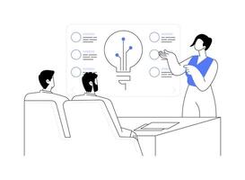 Presentation creation tool abstract concept illustration. vector
