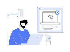 Operating system abstract concept illustration. vector