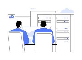 Database software abstract concept illustration. vector