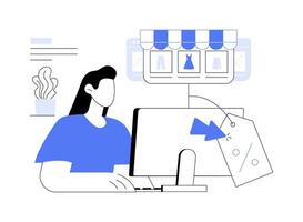 E-commerce platform abstract concept illustration. vector