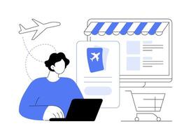 Ticketing software abstract concept illustration. vector
