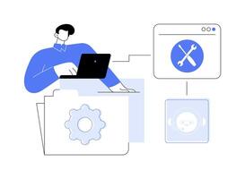 Get support abstract concept illustration. vector