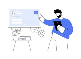 Log out abstract concept illustration. vector